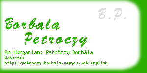 borbala petroczy business card